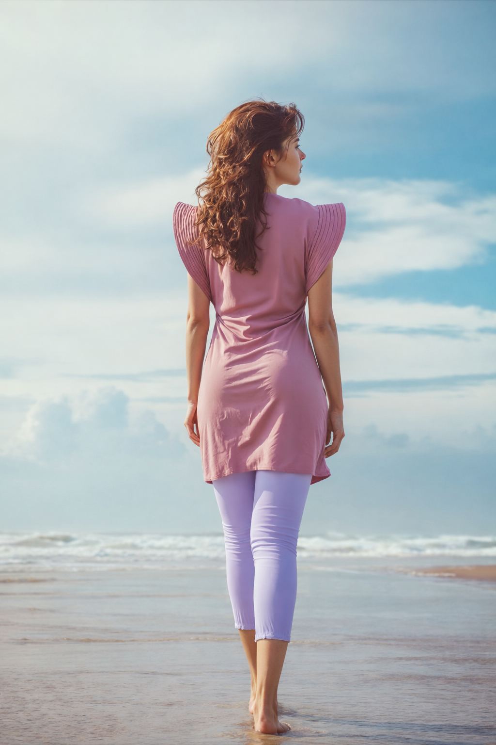 Bahr-bikini Vieux Rose — Maillot de Bain Fluide, Moderne et Pudique – Image 2