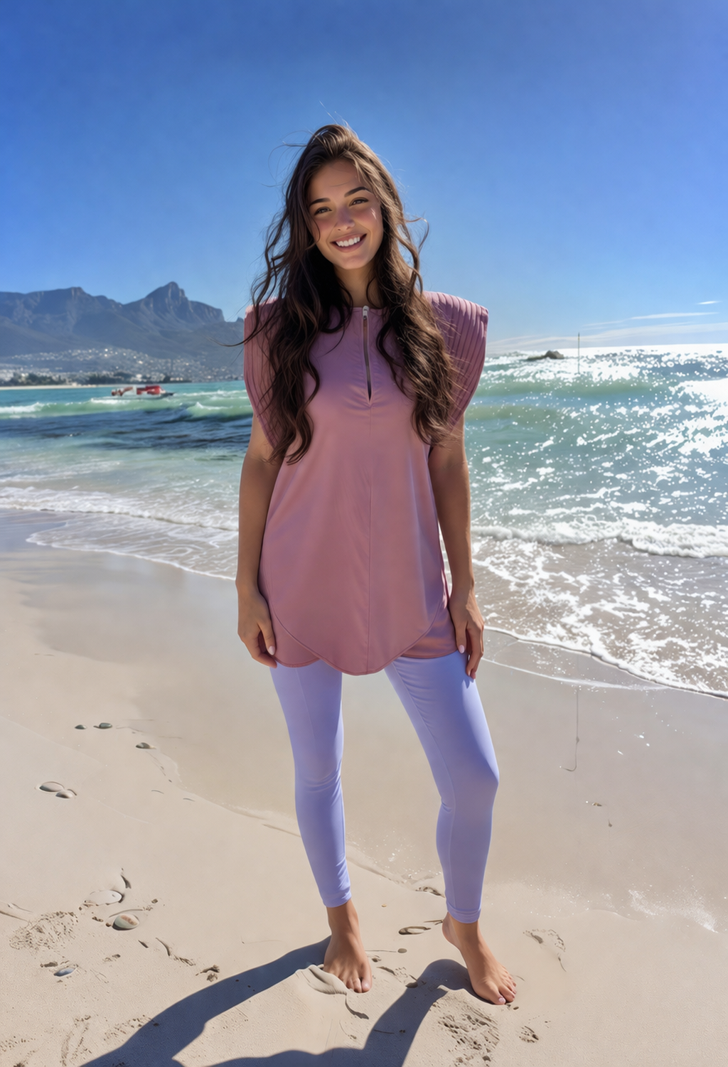 Bahr-bikini Vieux Rose — Maillot de Bain Fluide, Moderne et Pudique – Image 3